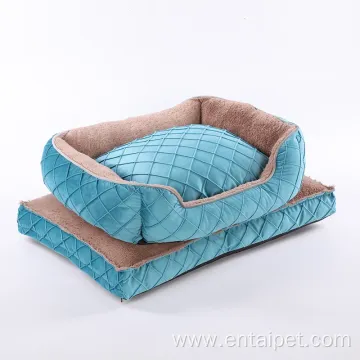 Blue Unfolded Grateful Comfortable Durable Dog Bed Wholesale